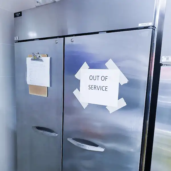 Commercial refrigerator out of order