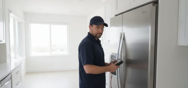 Appliance repair technician in Del Mar, CA kitchen