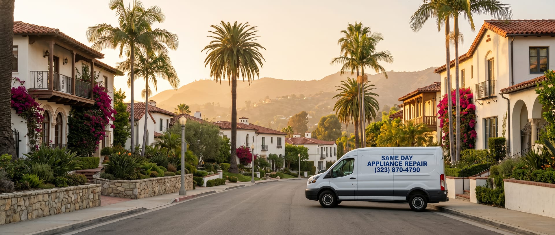 Appliance repair technician in Hollywood, CA kitchen