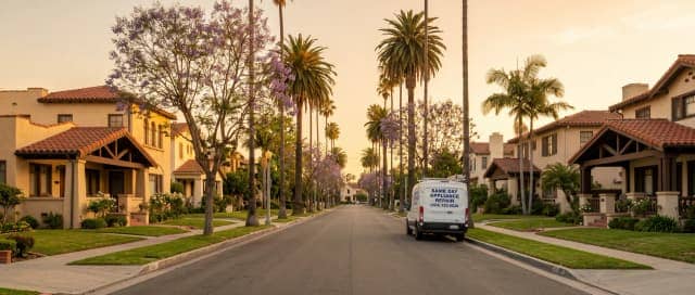 Appliance repair technician in Long Beach, CA kitchen