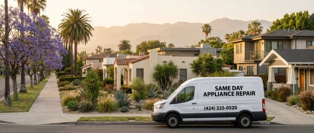 Appliance repair technician in North Hollywood, CA kitchen