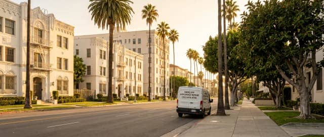 Appliance repair technician in West Hollywood, CA kitchen
