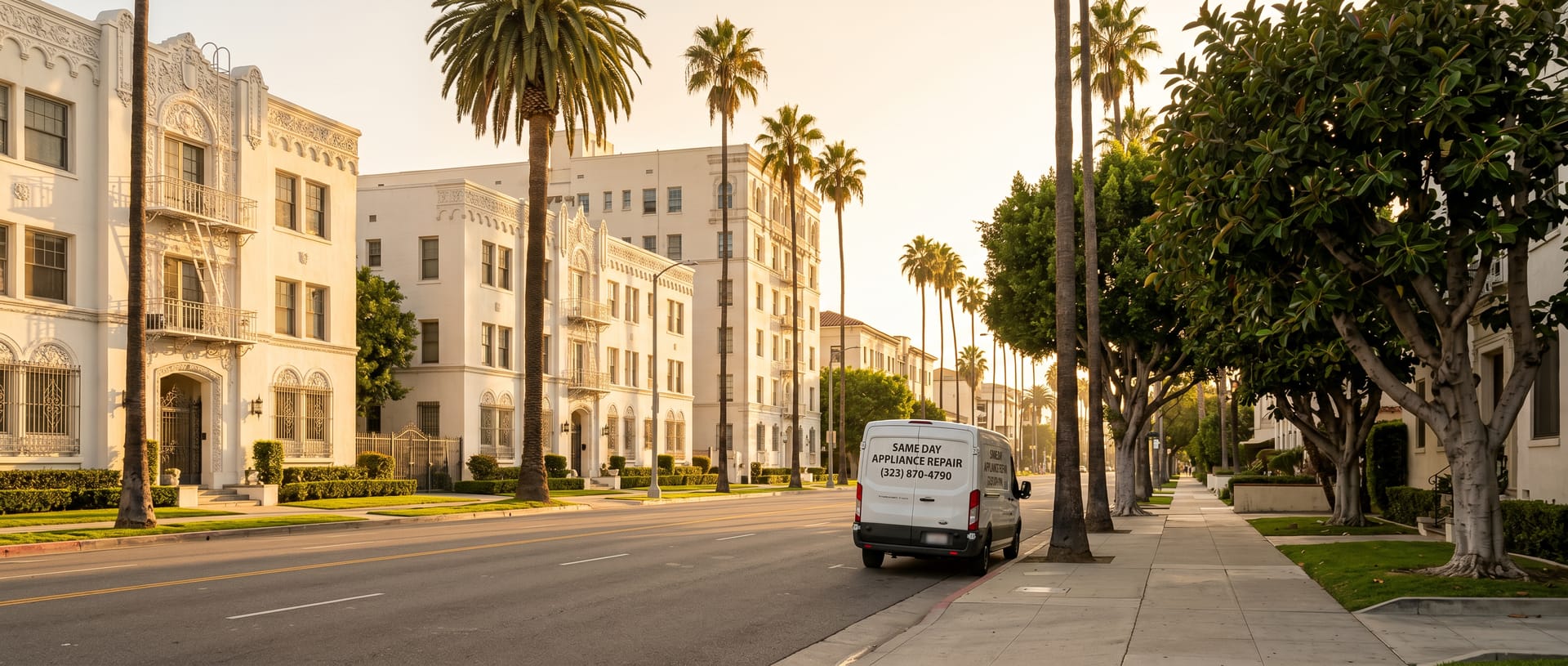 Appliance repair technician in West Hollywood, CA kitchen